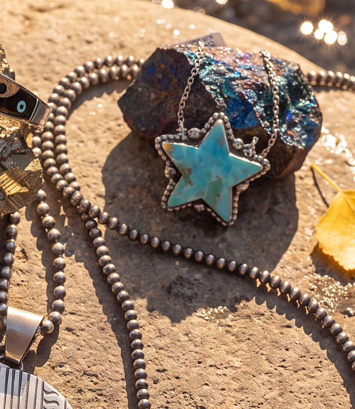 Kingman Turquoise Star Necklace