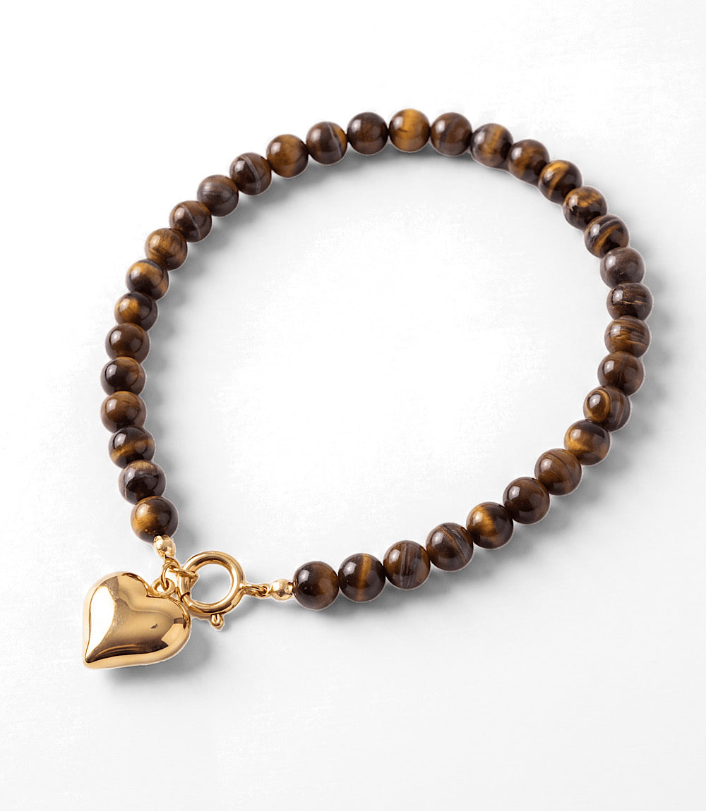 Beaded Heart Toggle Necklace