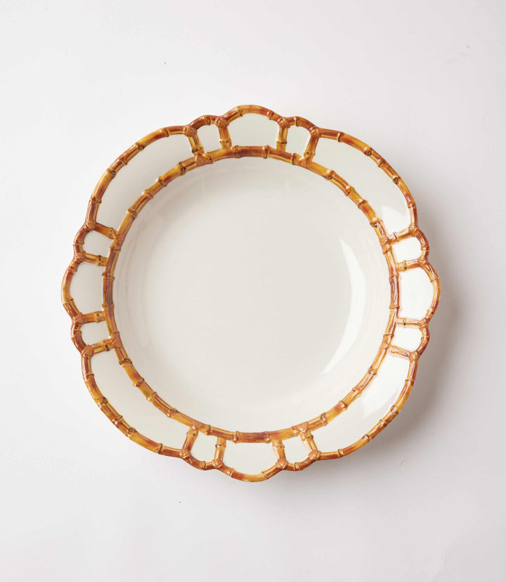 Bamboo Accent Large Centerpiece Bowl