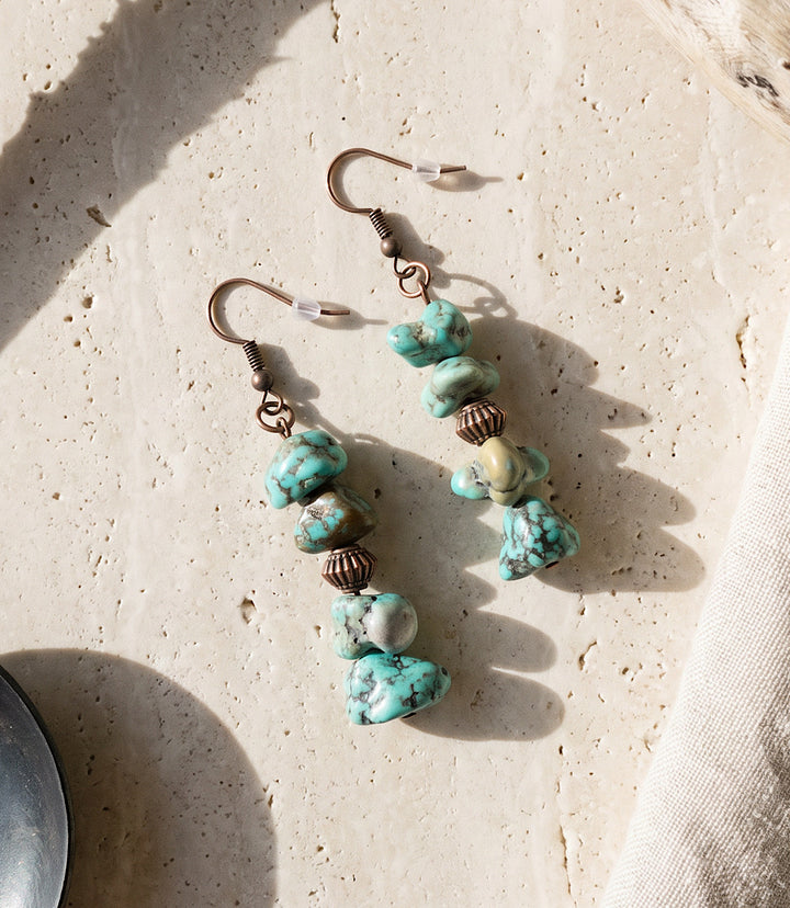 Stacked Turquoise Earrings