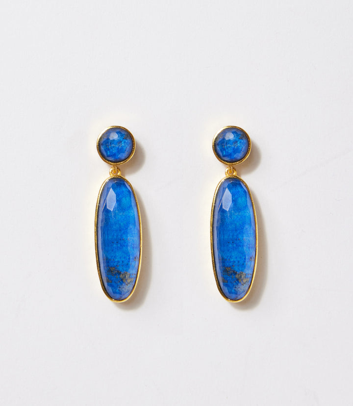 Lapis Crystal Earrings