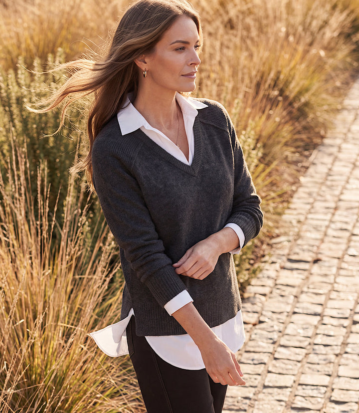 Petite Size Layered Sweater