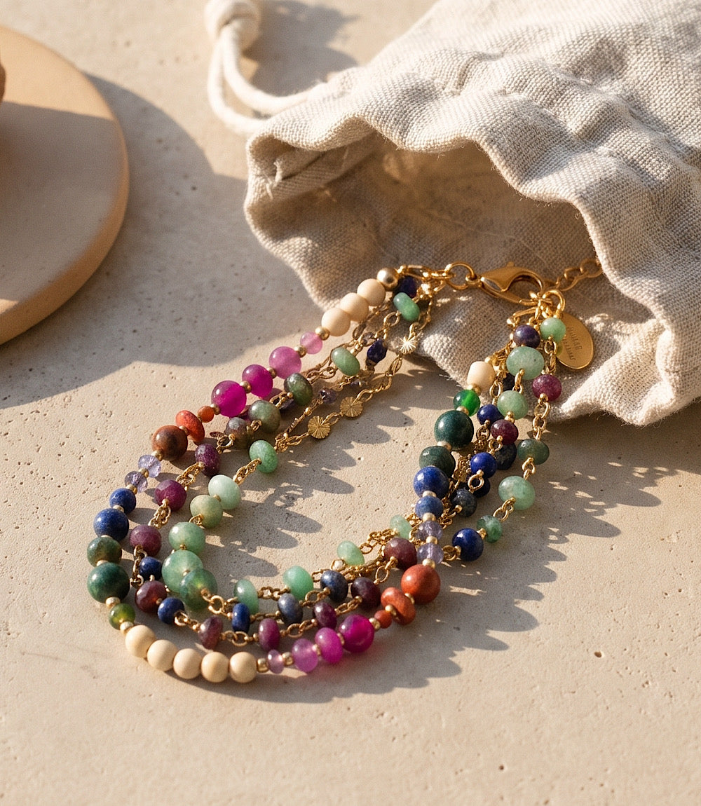 Multistrand Gemstone Bracelet