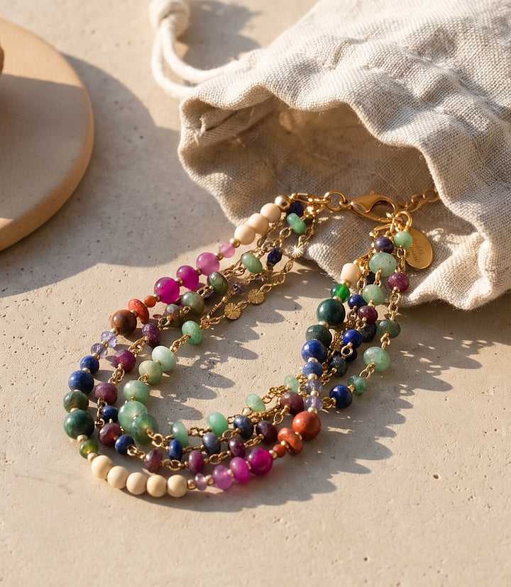 Multistrand Gemstone Bracelet