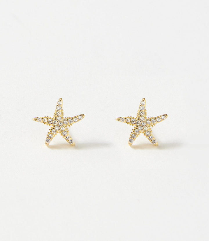 Pavé Starfish Stud Earrings