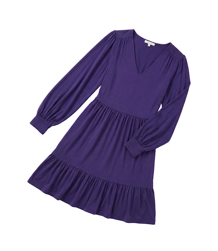 Petite Size Long Sleeve Tiered Dress