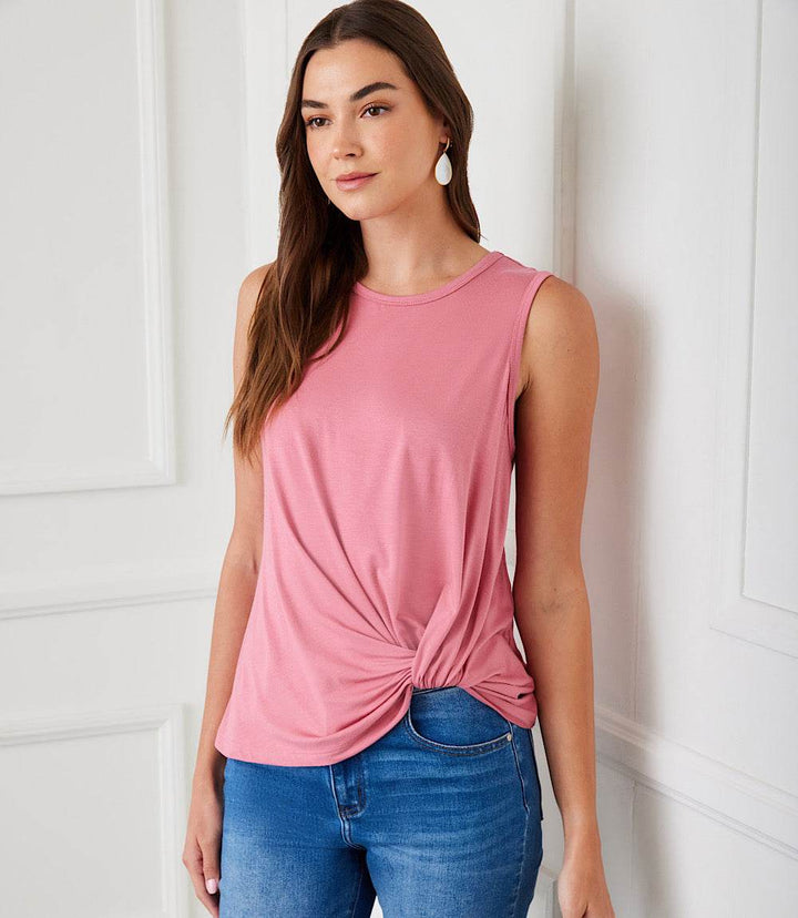 Sleeveless Pick-Up Top