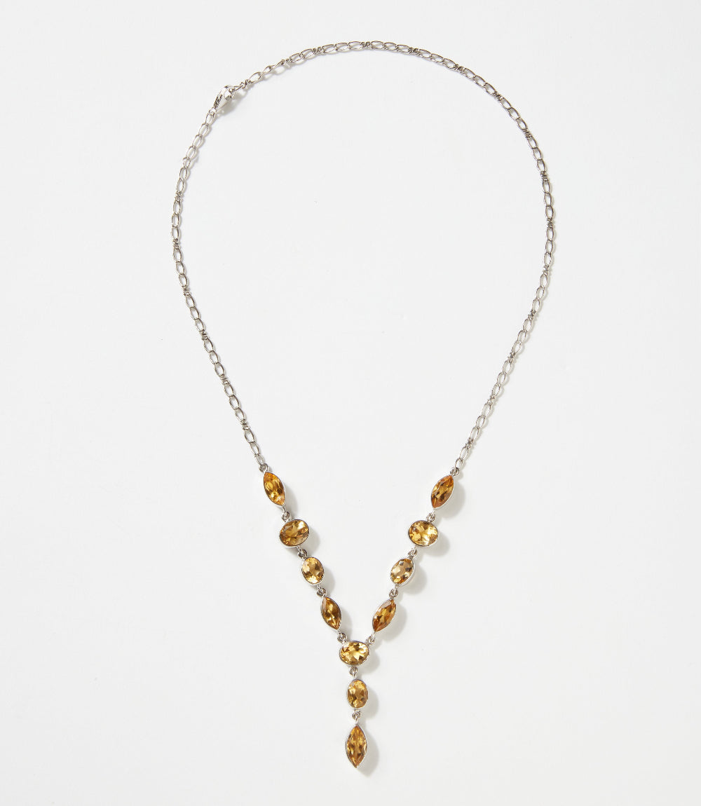 Citrine Lariat Necklace