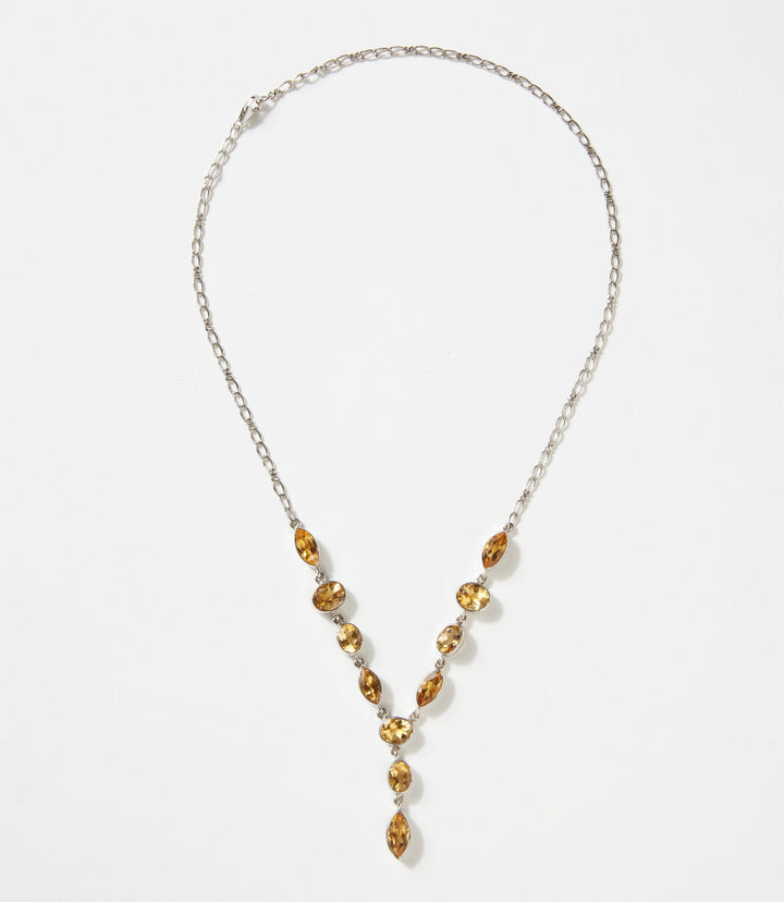 Citrine Lariat Necklace