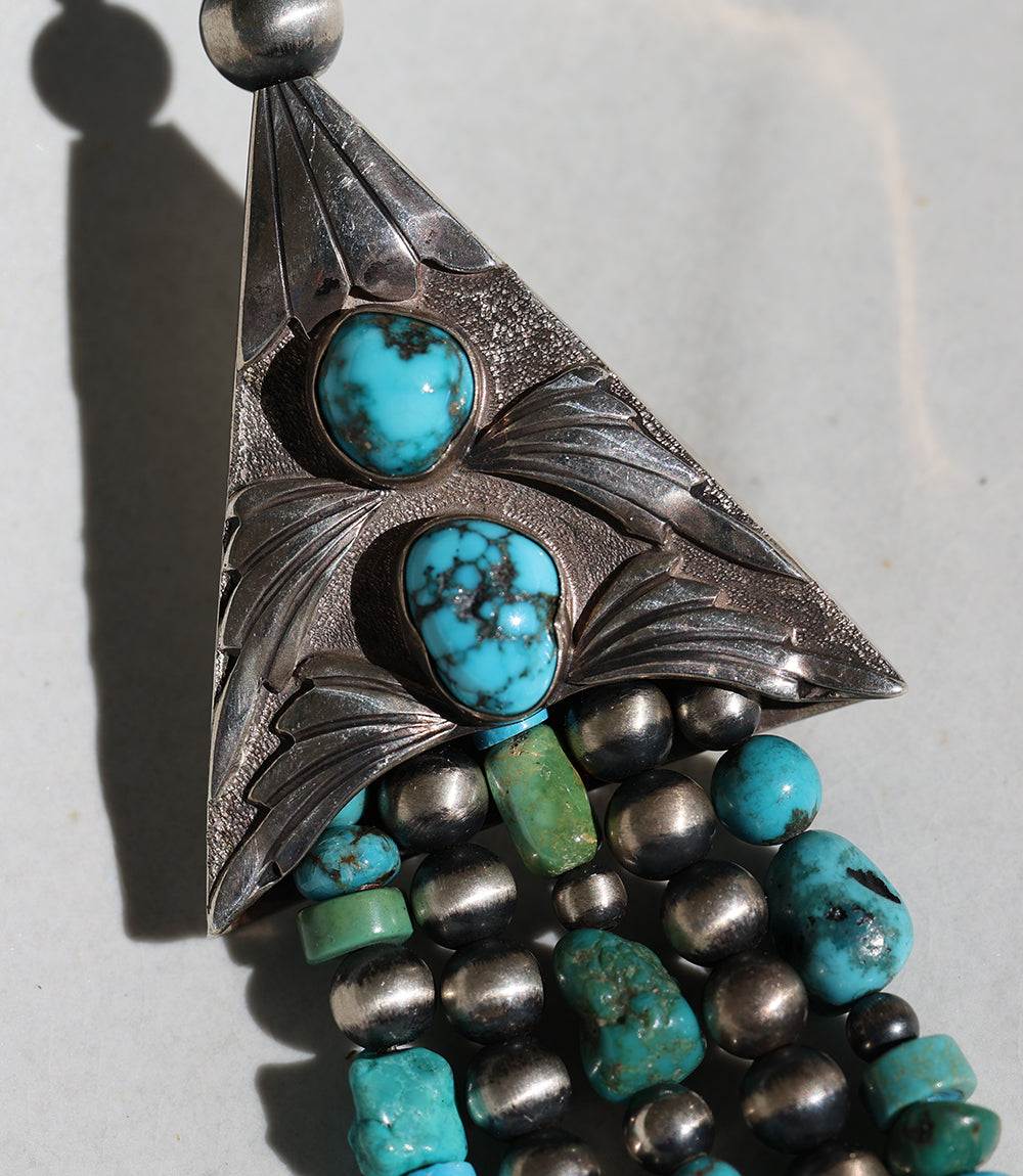 Vintage Mixed Turquoise Multi Strand Necklace