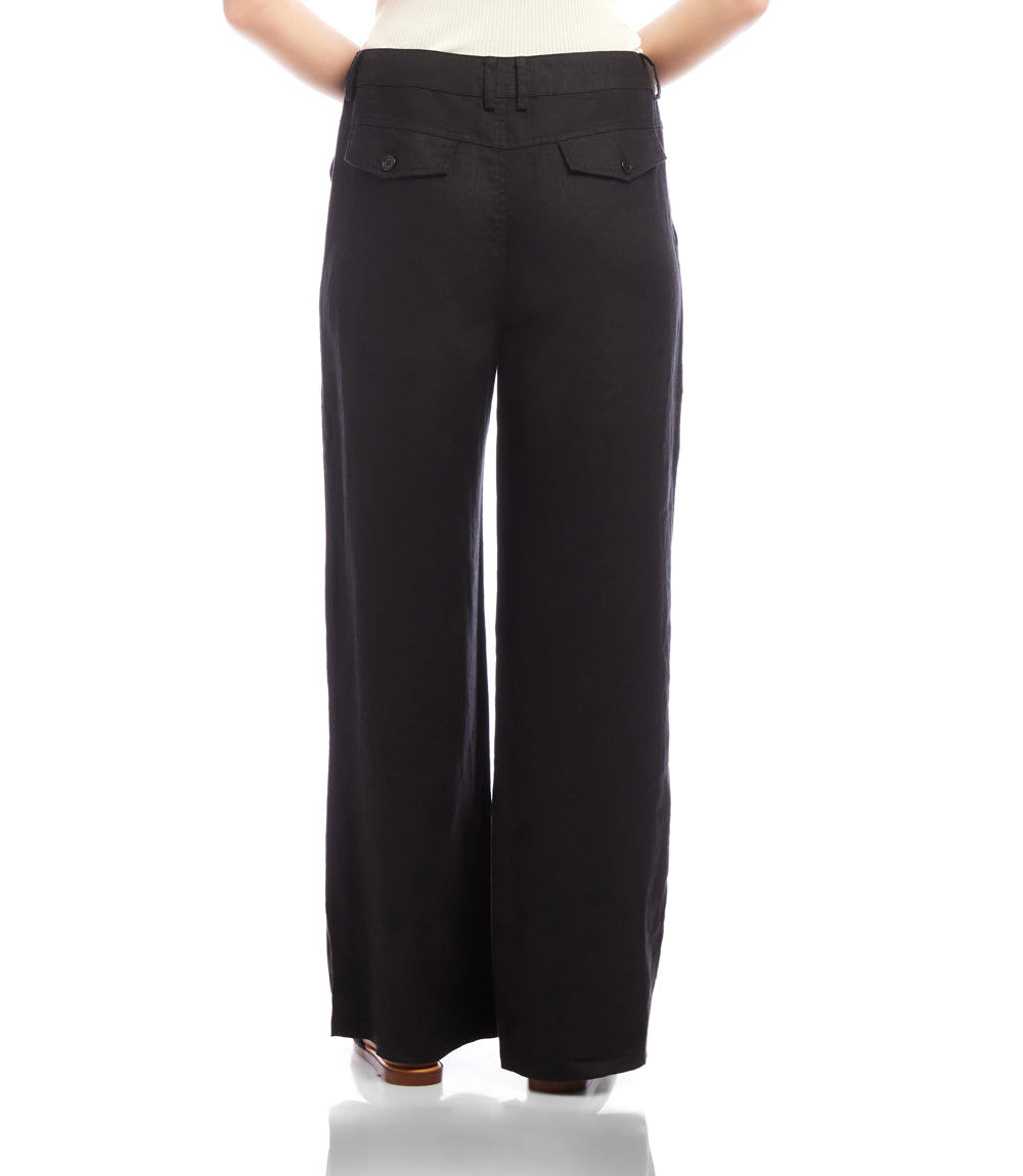 Linen Wide-Leg Trousers