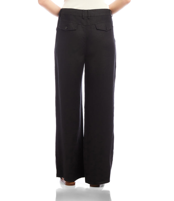 Linen Wide-Leg Trousers