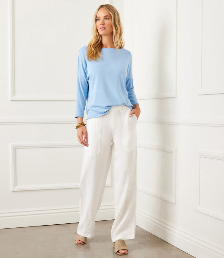 Linen Wide-Leg Trousers