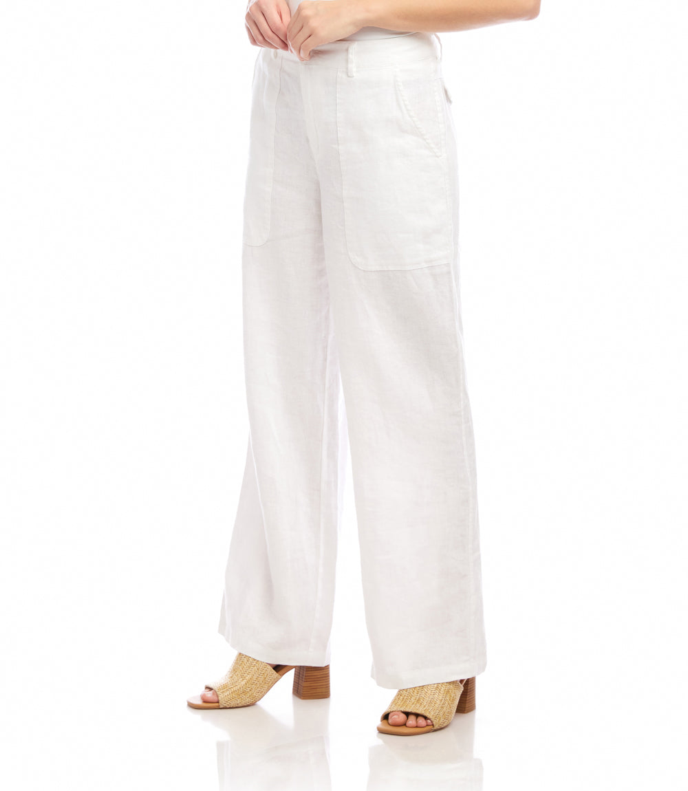 Linen Wide-Leg Trousers