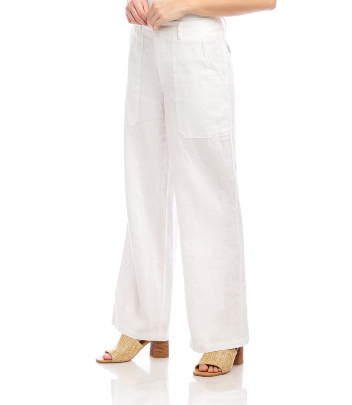 Linen Wide-Leg Trousers