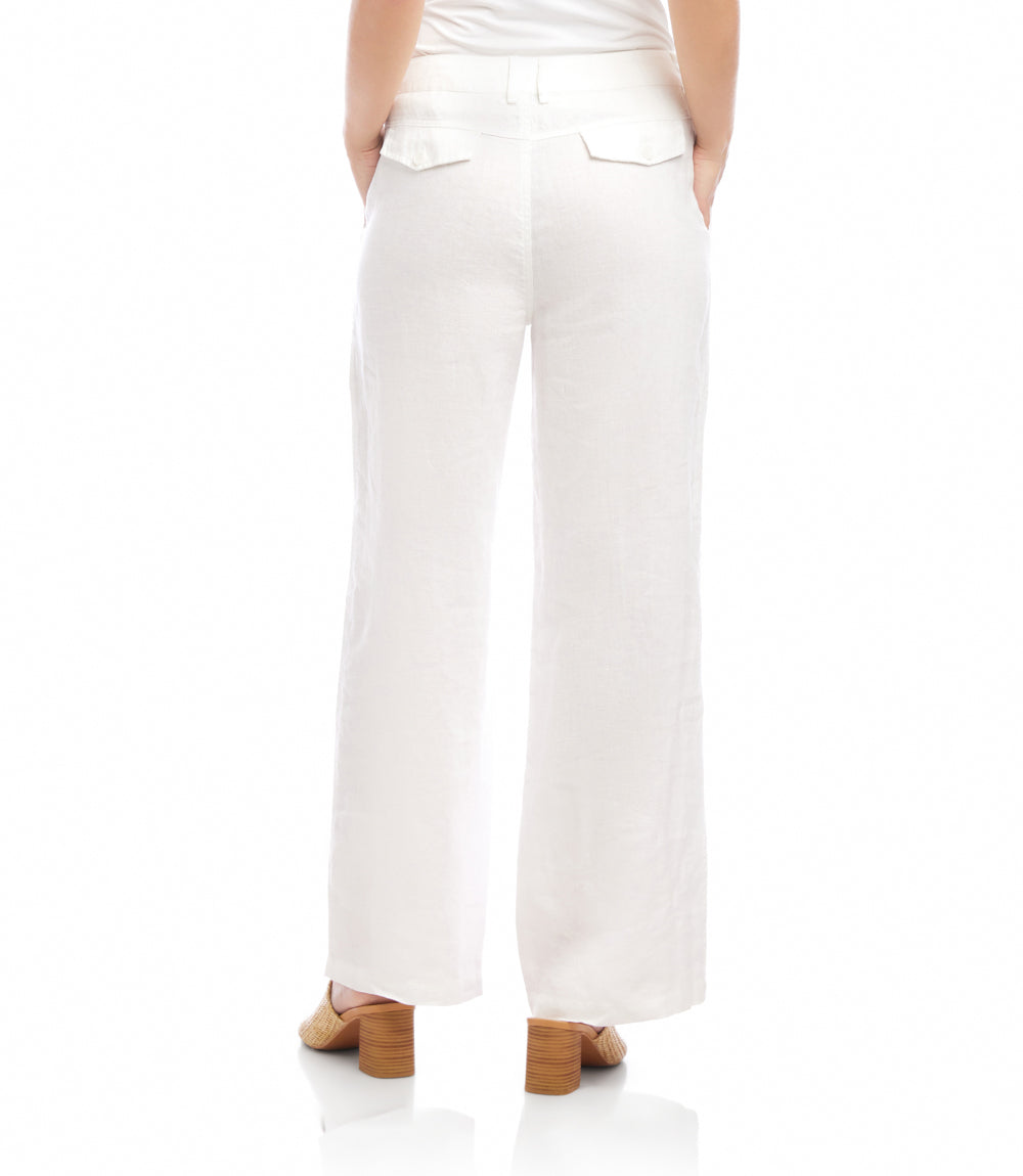 Linen Wide-Leg Trousers