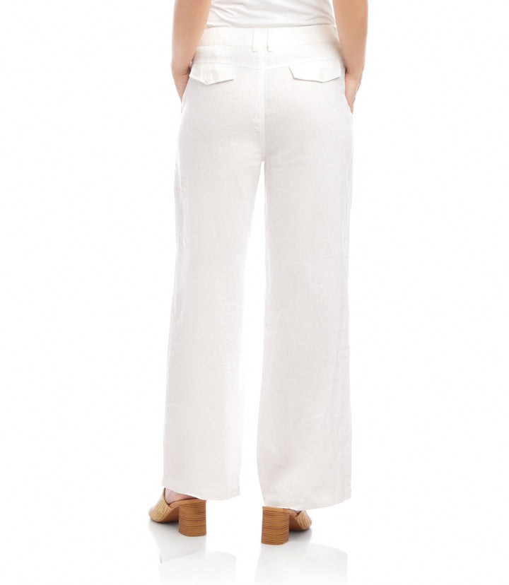Linen Wide-Leg Trousers