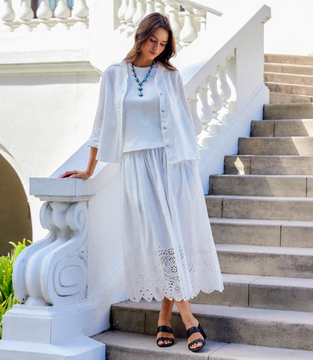 Long Sleeve Linen Button-Up Shirt