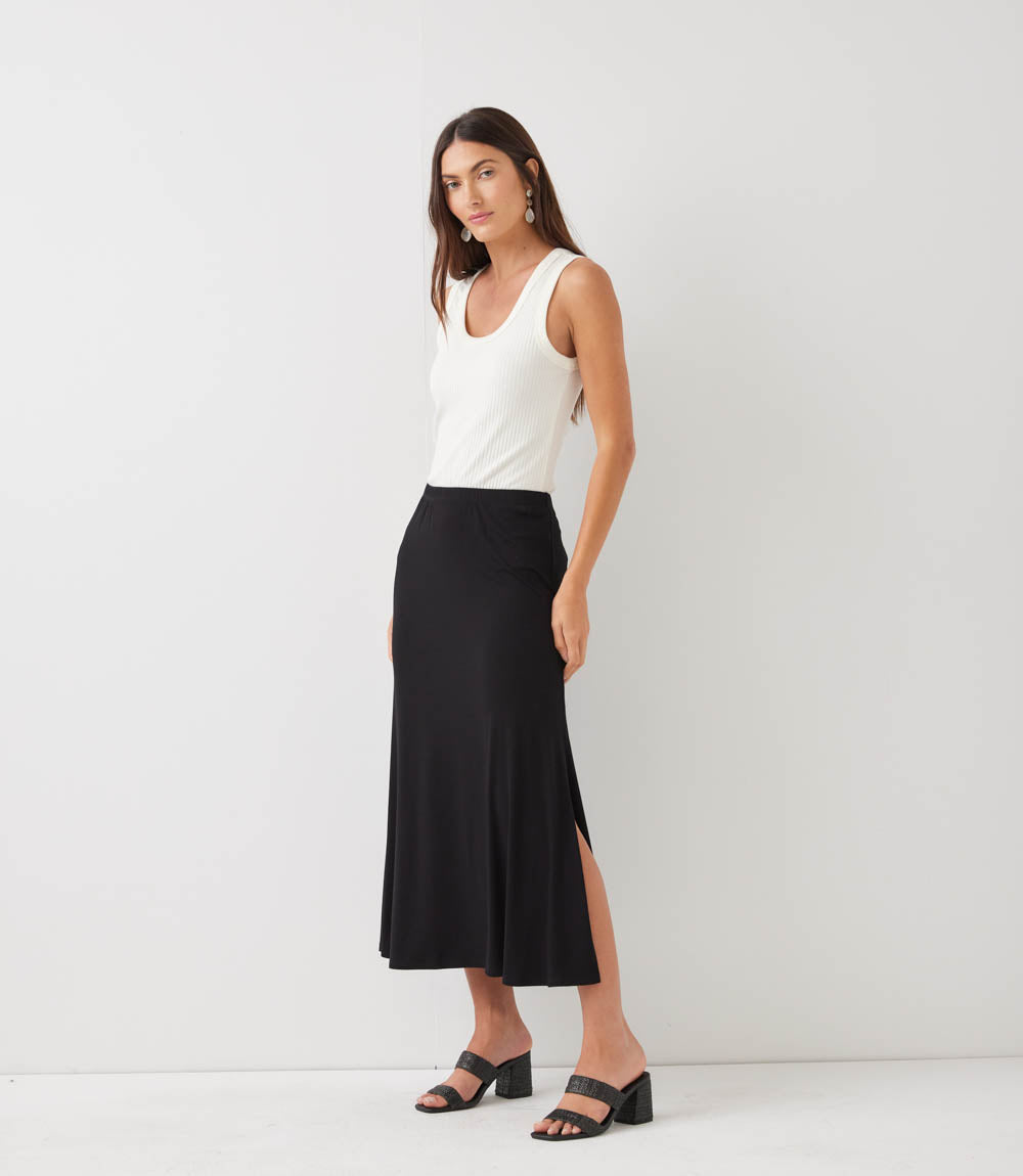 Side-Slit Midi Skirt – Karen Kane