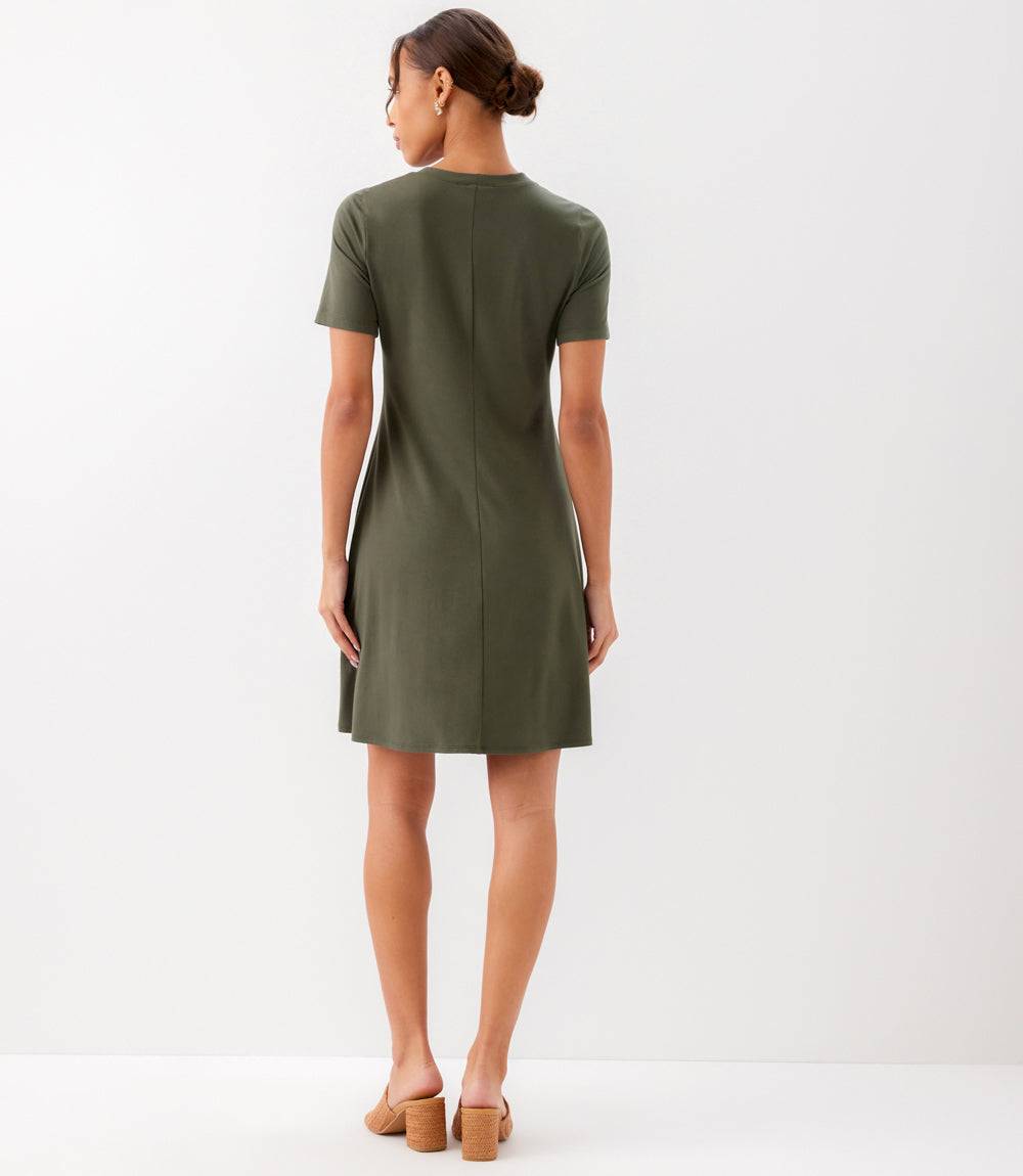 short sleeve a line dresses for women May Queen MQ1902 - Short Sleeve V Neck A Line Dress 6 / Black*