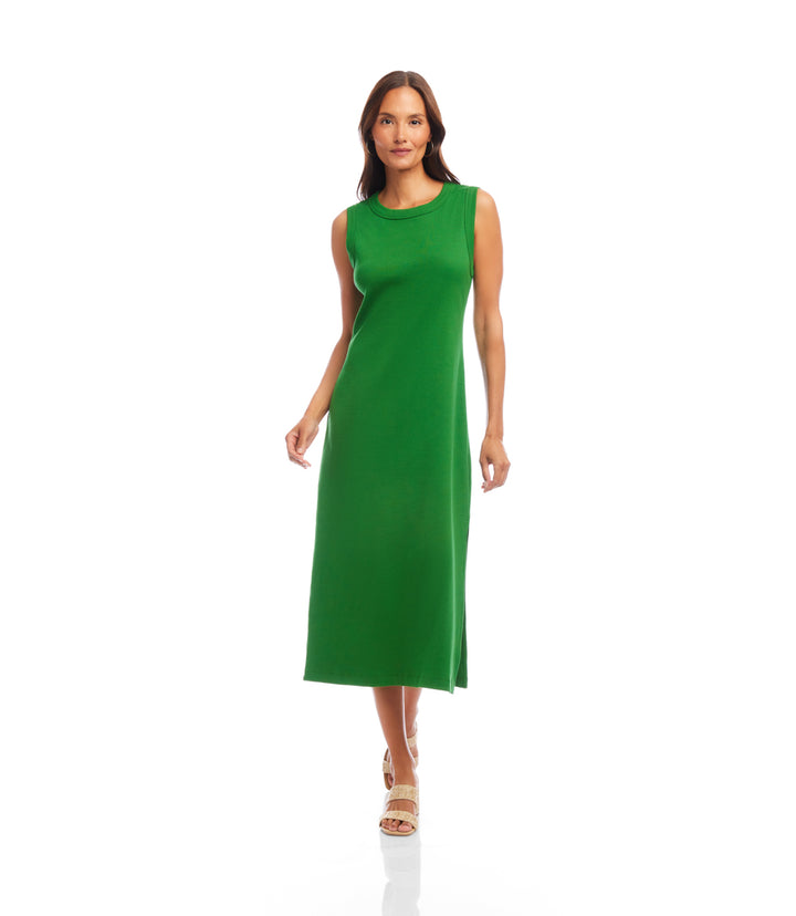 Sleeveless Ribbed Column Dress