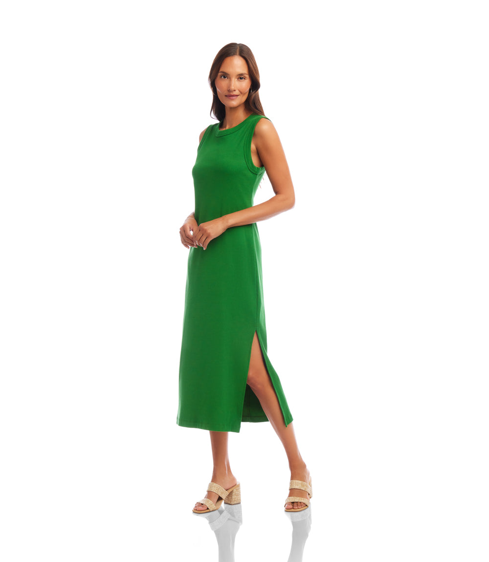 Sleeveless Ribbed Column Dress