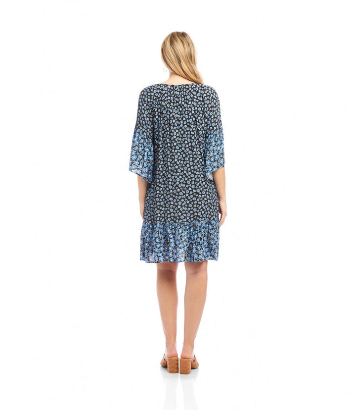 Contrast Ruffle Hem Dress