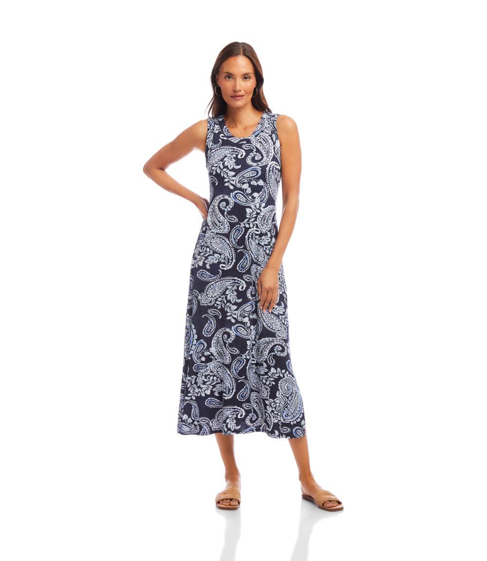 Petite Size Sleeveless Midi Dress