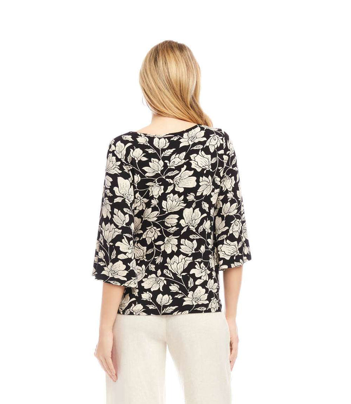 Petite Size Flare Sleeve Pick-Up Top