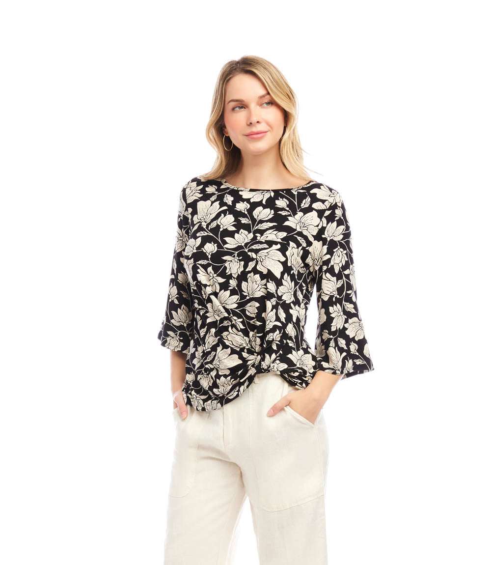 Flare Sleeve Pick-Up Top