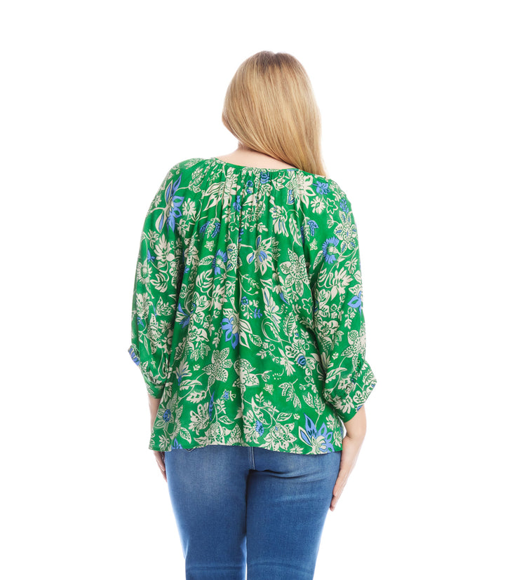 Plus Size Blouson Sleeve Top