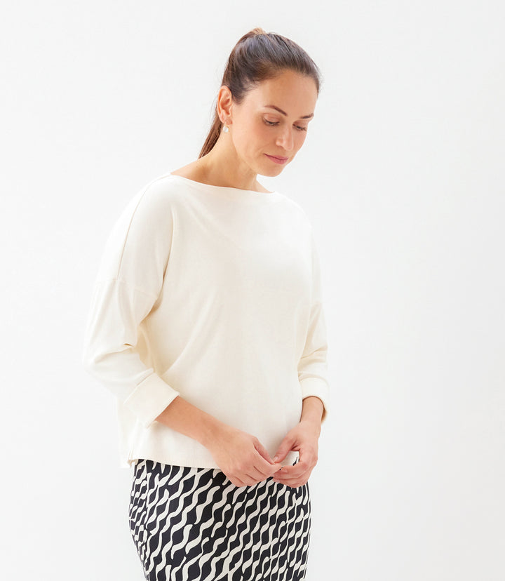 Ribbed Boatneck Top