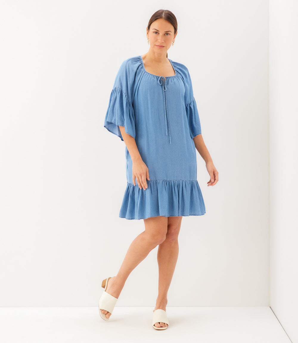 Petite Size Ruffle Hem Dress