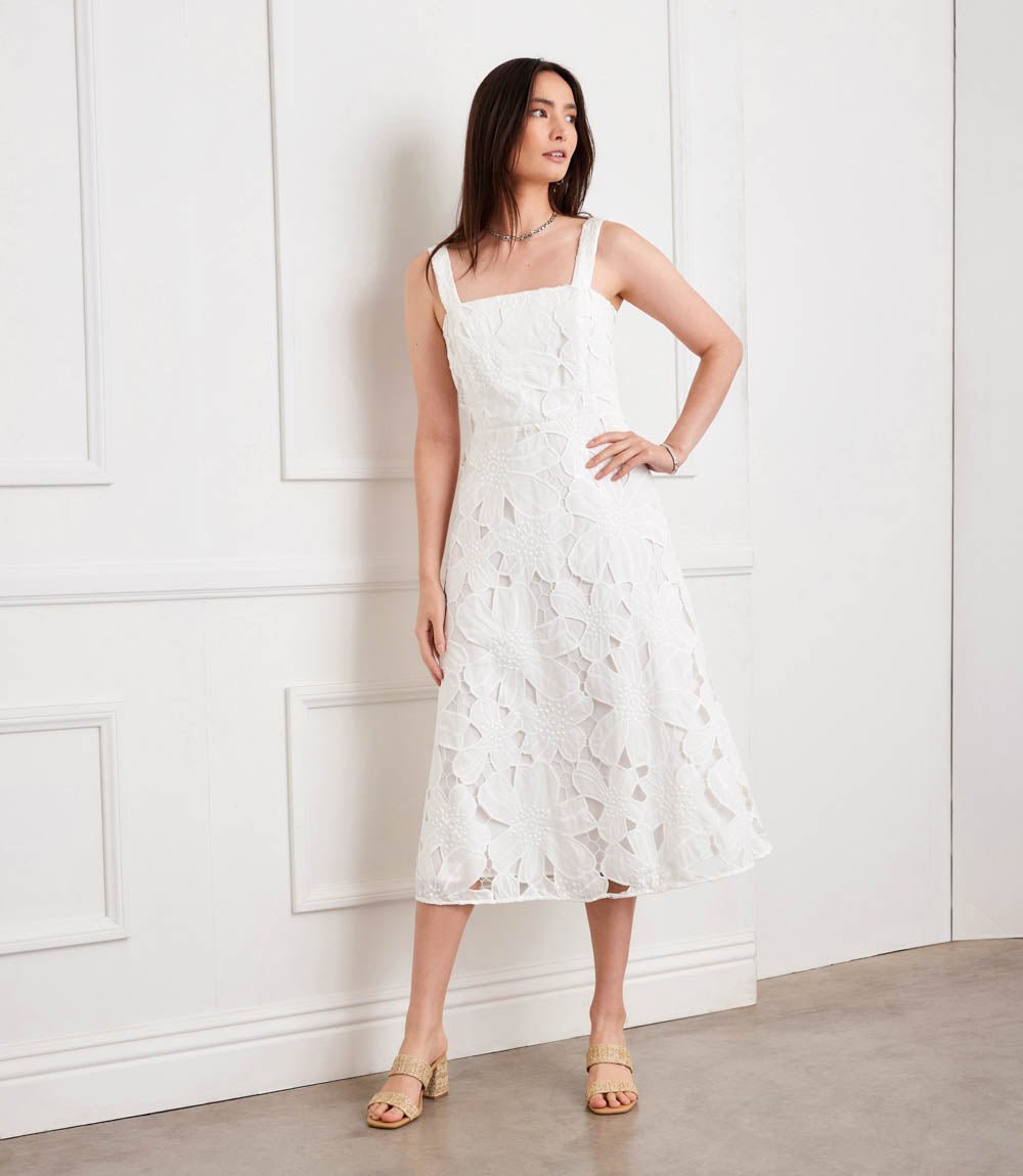 Embroidered Cut-Out Sundress