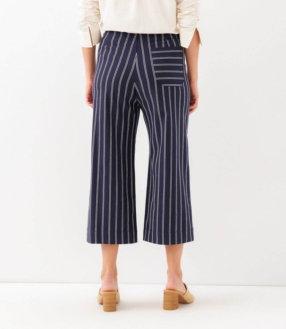 Stripe Cropped Wide-Leg Pants – Karen Kane
