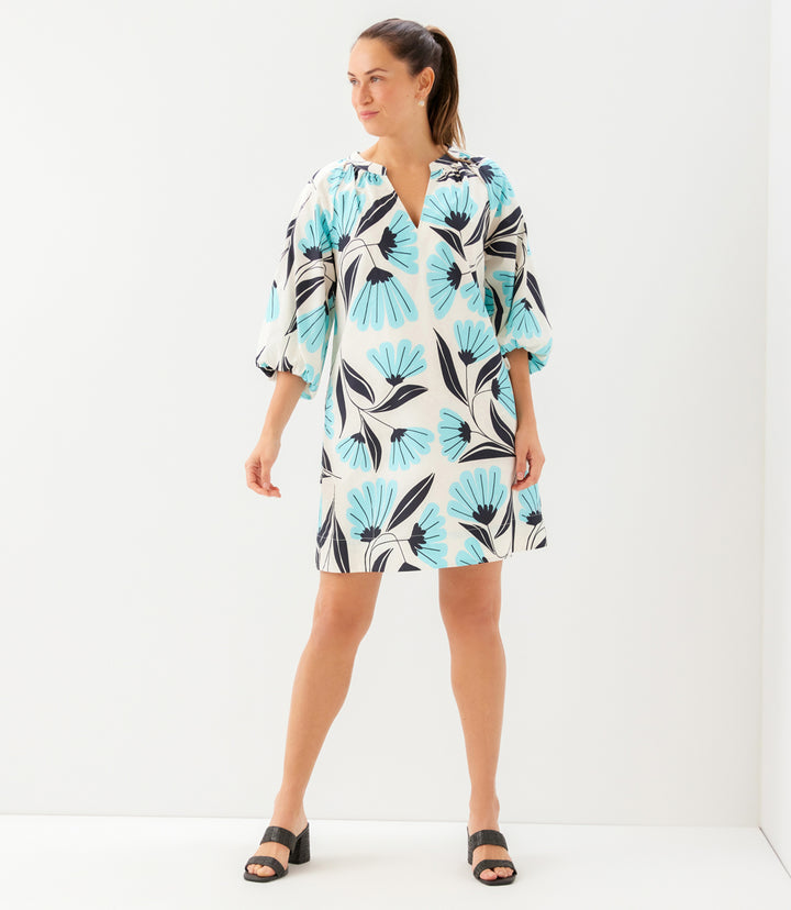 Puff Sleeve Peasant Dress