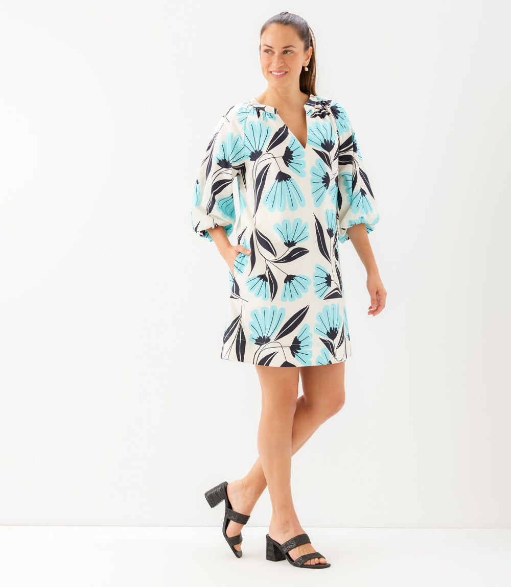 Puff Sleeve Peasant Dress