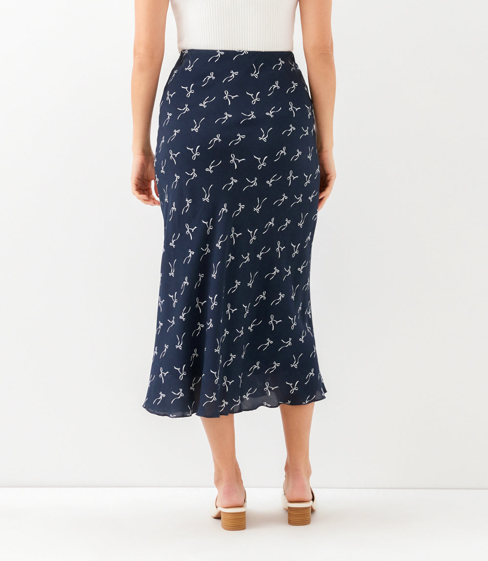 Bias Cut Midi Skirt