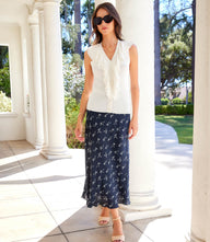 Bias Cut Midi Skirt