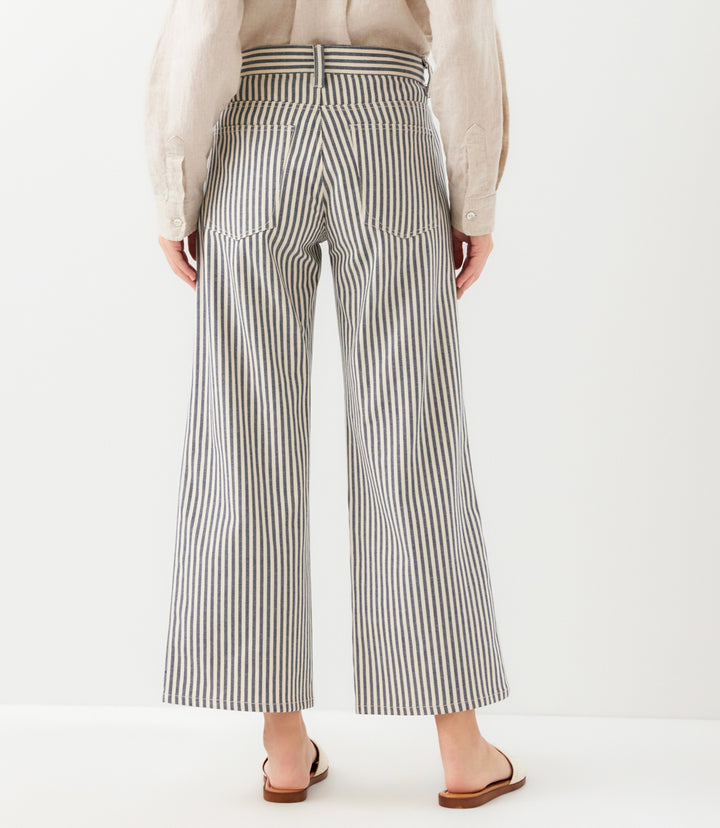 Stripe Cropped Jeans