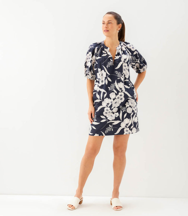 Puff Sleeve Peasant Dress