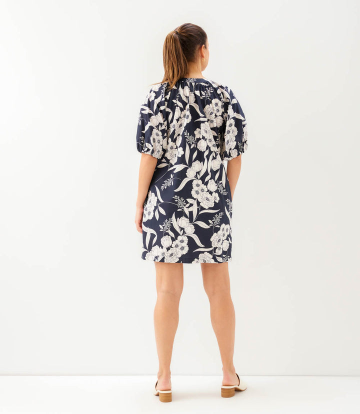 Puff Sleeve Peasant Dress