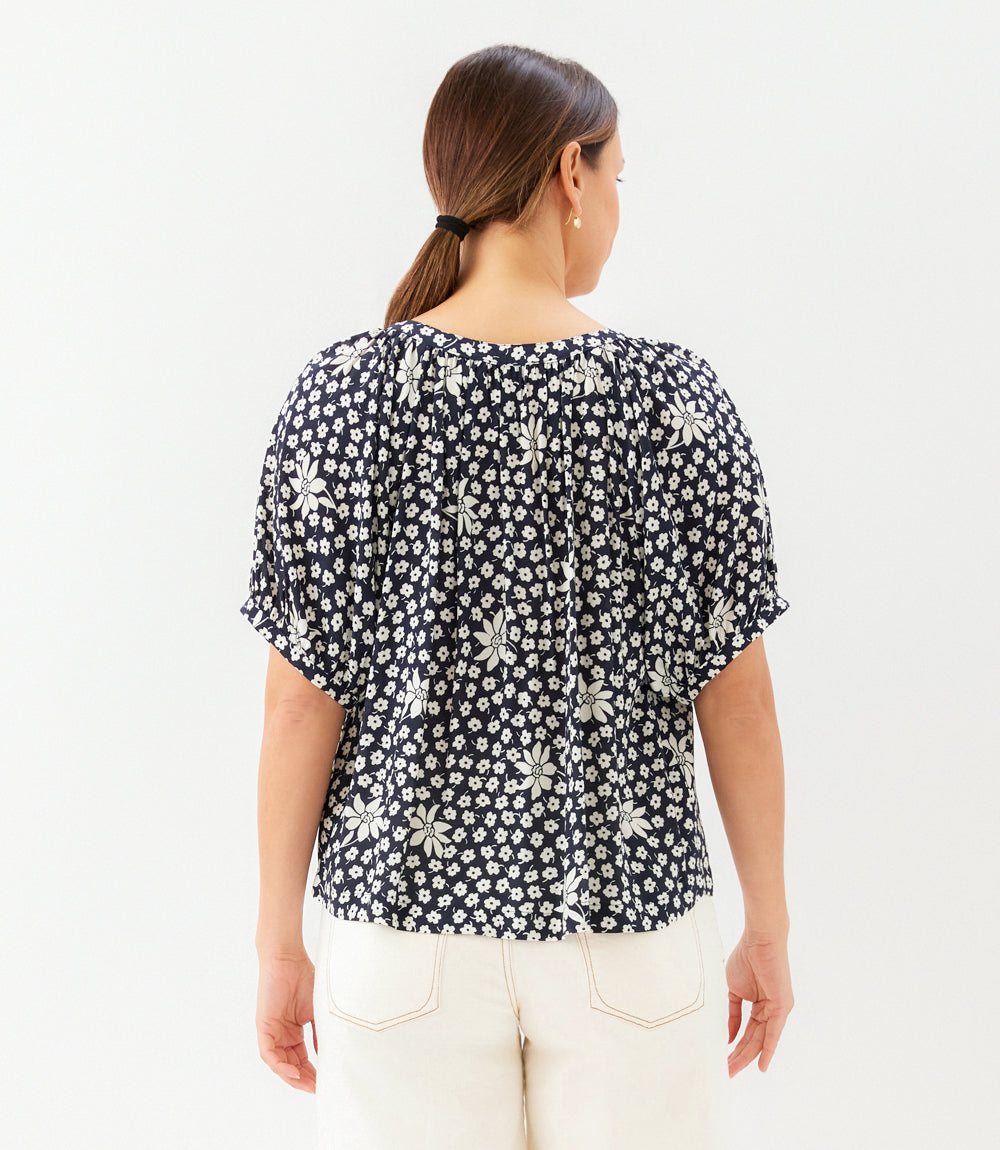 Puff Sleeve Peasant Top