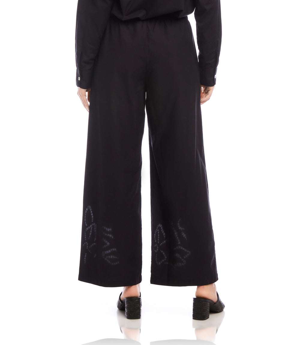 Cutout Embroidery Pants