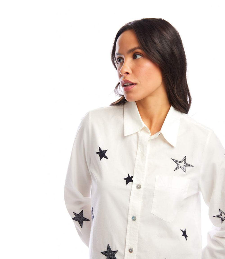 Long Sleeve Embroidered Star Shirt