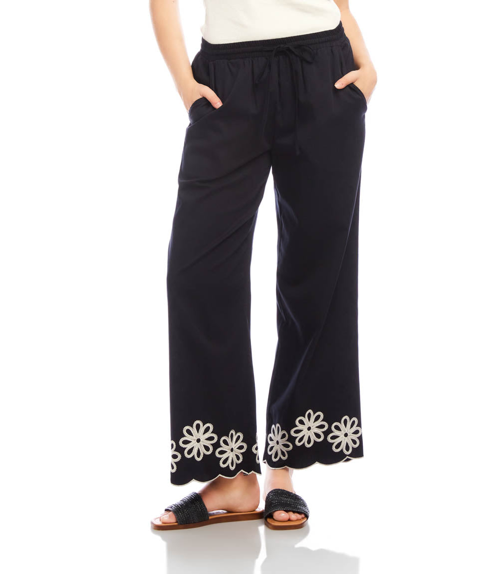 Scallop Drawstring Pants