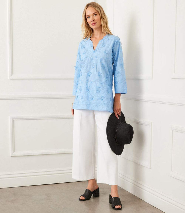 3/4 Sleeve Embroidered Tunic