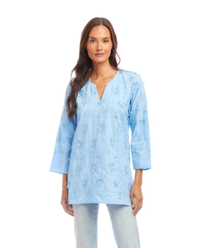 3/4 Sleeve Embroidered Tunic