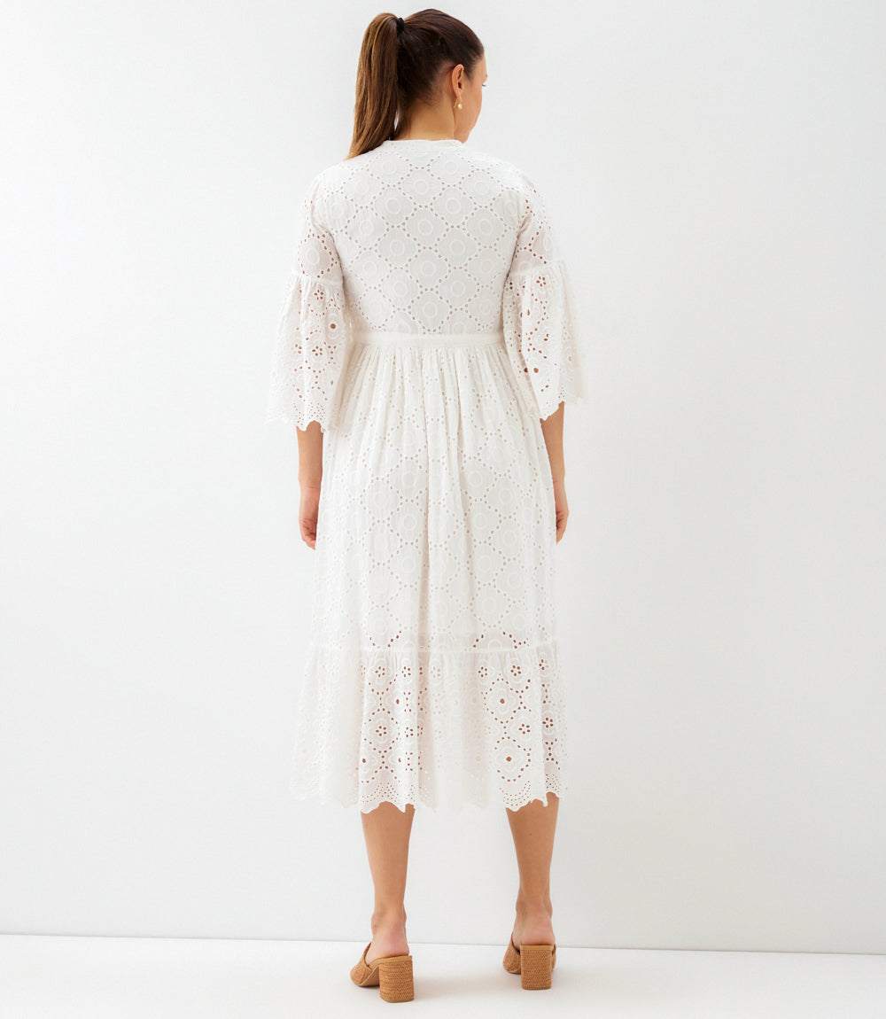 karen kane tiered midi dress Karen Kane Tiered Midi Dress