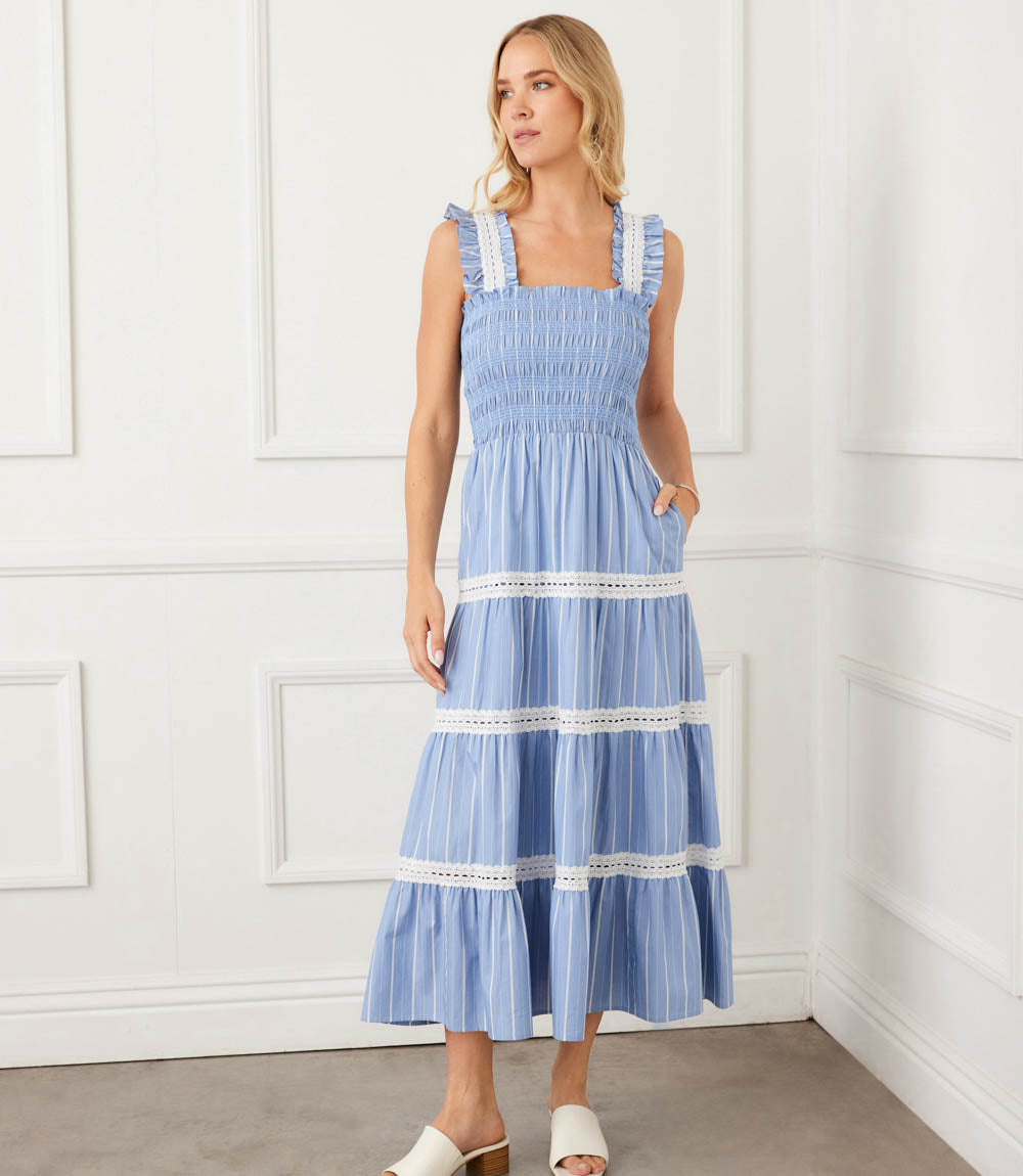 karen kane tiered midi dress Karen Kane Women's Sleeveless Tiered Midi Dress, XL, Cotton